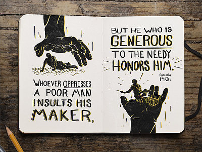 Proverbs 14:31 illustration sketch verse