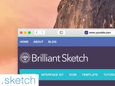 Safari OS X Yosemite .Sketch File free mockup safari sketch ui kit yosemite