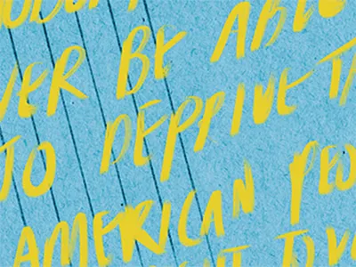 Brush type brush dc hand lettered paint quote type vote