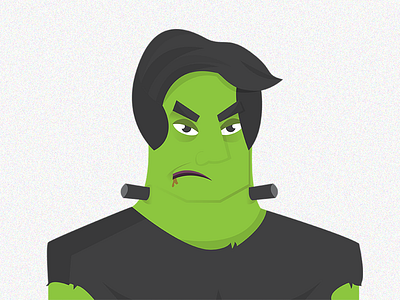 Frankenstein's Monster david schwartz design flat green halloween illustration illustrator monster vector