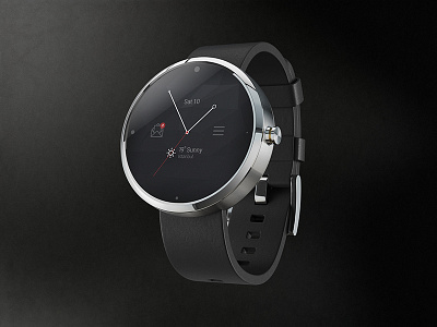 Classica android android wear concept google moto 360 motorola notification smart watch weather