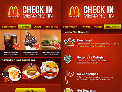 McD Bouncity Facebook App app css facebook app html mc donalds mcd