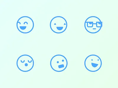 Lil Dudes avatars faces smiles wireframing