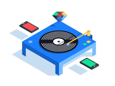 Music Mania Loading app application gif illustration iphone loading music quiz vinyl