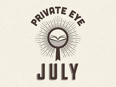 Private Eye July Logo brand illustration logo