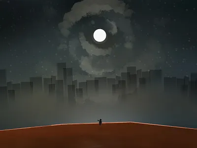 Infinite - HTML/CSS Artwork ambient css html moon night parallax parallaxjs