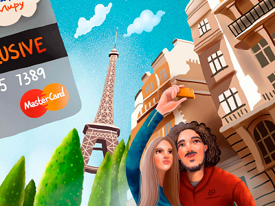 PSBank Mastercard couple cover facebook cover illustration mastercard