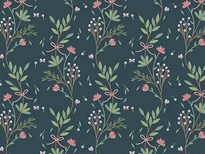 Floral Border botanical floral flowers garden graphic illustration nature pattern pattern design vector