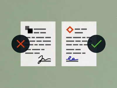 Bogus vs. Legitimate check clean design flat icon icons illustration letter simple texture vector x