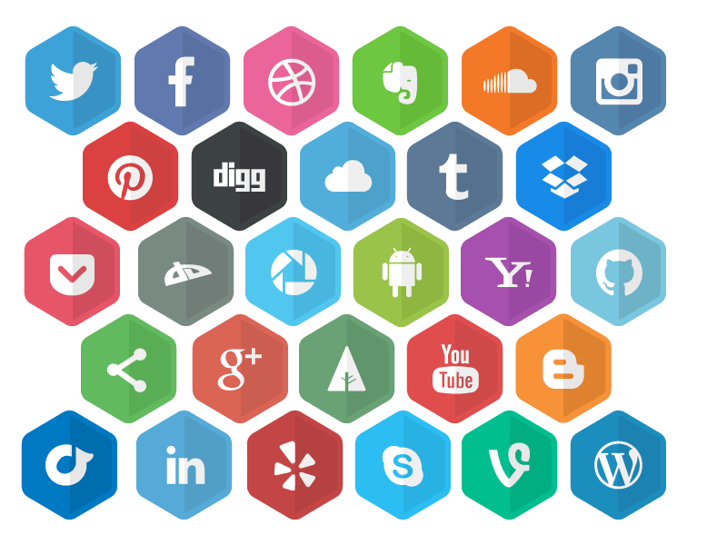 Social Polygons - Free icons free icons photoshop polygon psd social