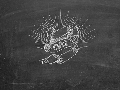 CINQ Chalk 5 banner black chalk cinq hand lettering illustration logo white