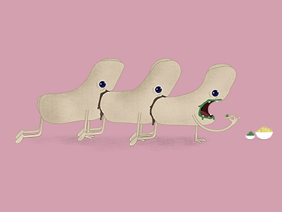 Burrito Centipede burrito cannibalism cartoon character chipotle chips guacamole illustration weird