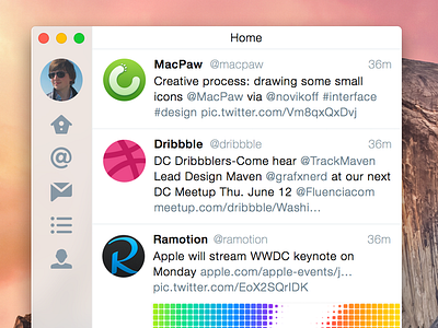 Twitter for Yosemite + sketch freebee freebee macos osx sketch yosemite