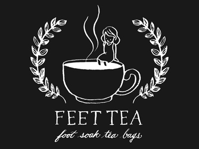 Feet Tea design logo