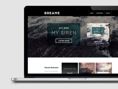 Breame.com brand identity music producer trance music web design