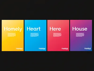 Habitat Branding branding gradient h house identity logo marketing posters property