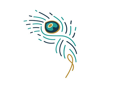 Peacock Feather Mark feather monowidth peackock