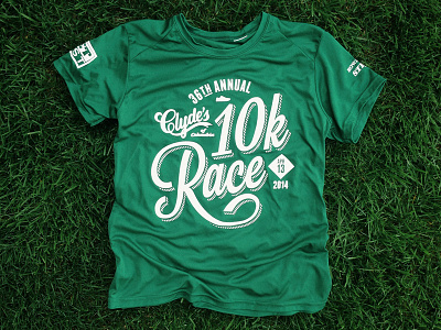 Clyde's 10k T-shirt dc flat grass green instagram print running silkscreen t shirt tee type typography