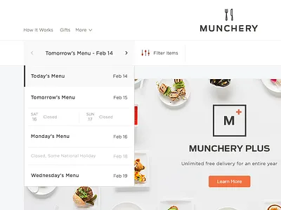 Date Selector Menu bar date drop down menu ui