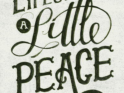 A Little Peace branding diy hand drawn lettering script text texture type typography