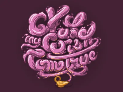 Makemywich color cool lettering splash vector wish