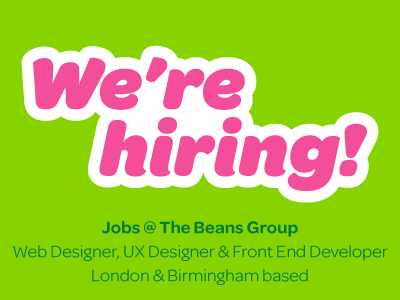 We're Hiring developer jobs uk ux design web design