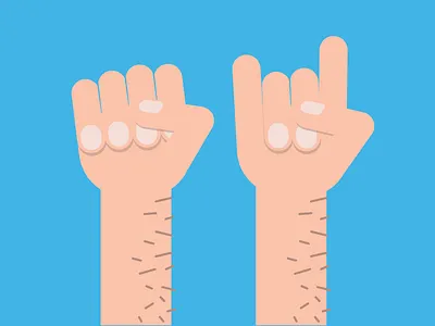 Rock On flat illustration