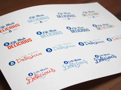 Life Made Delicious Logo Concepts branding colourful concepts delicious general mills life made delicious logos northink smile