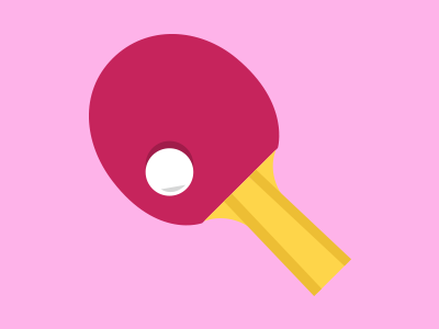 Ping-Pong Paddle games icon illustration ping pong summer table tennis