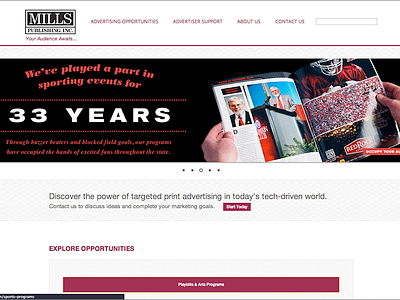 millspub.com redesign publishing web design wordpress