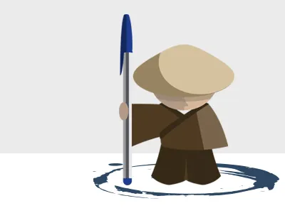 Copy Ninja flat icon logo ninja pen