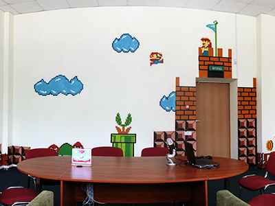 8bit Space Design 8bit graphicdesign illustration interior mario office walls