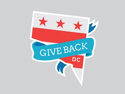 Giveback DC Logo design flag giveback dc illustration logo stars stripes washington dc