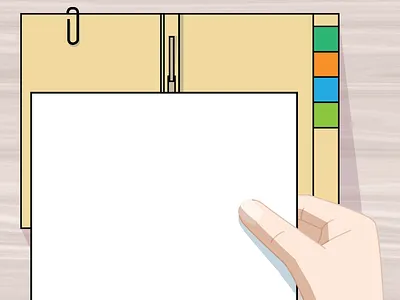 Unused 2d folder hand illustration paper