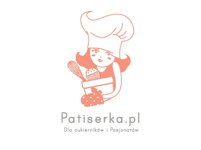 Lady Patiserka baking cake candy confectionery cookies embarrassment lady logo pastry sweets work