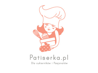 Lady Patiserka baking cake candy confectionery cookies embarrassment lady logo pastry sweets work