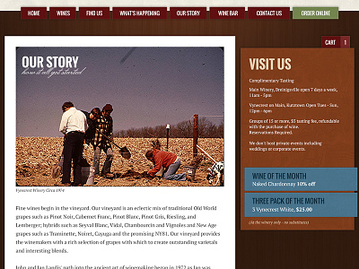 Vynecrest Sub design ui ux web design website wine winery