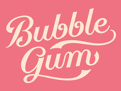 Bubble Gum lettering script