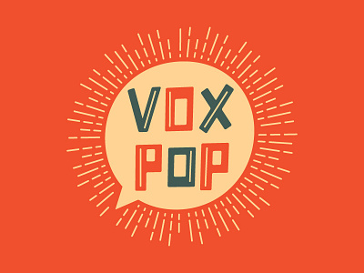 Further Vox Pop Exploration fun lettering logo retro type word bubble