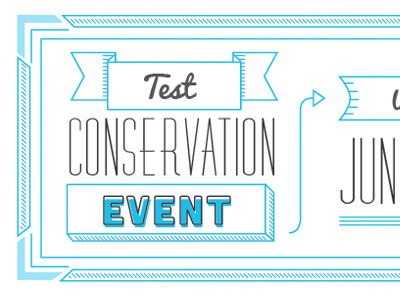 Test Event banner outline ribbon