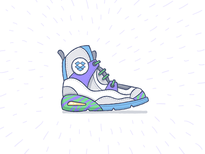 Dropkicks coolio hand drawn illustration shoes sketch vector