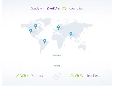 Landing Page clients health landing partners students teachers ui ux website world map