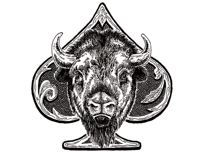 Aces gif ace america buffalo design eagle illustration ink playing cards spades