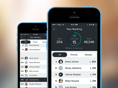 Simple leaderboard app ios iphone leaderboard list mobile ranking segmented control ui