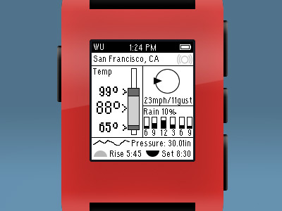 Pebble Weather pebble watch wearable weather weather underground