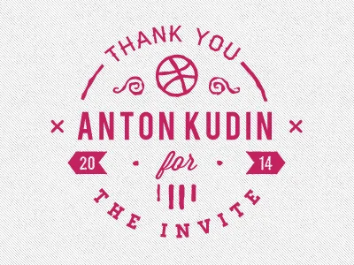 Dribbble classic diekave dribbble hello invite retro typography vintage