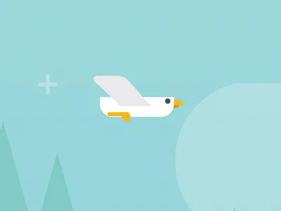 Seagull animal bird cute flat fly flying illustration pigeon seagull