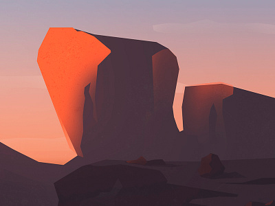 Monuments II cliff desert monument rock sunrise sunset