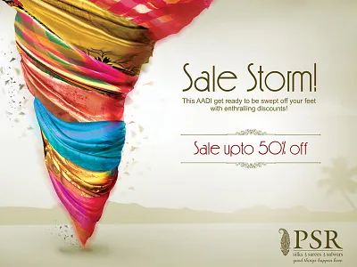 Sale Storm! aadi ad illustration print ad sale sare storm vector