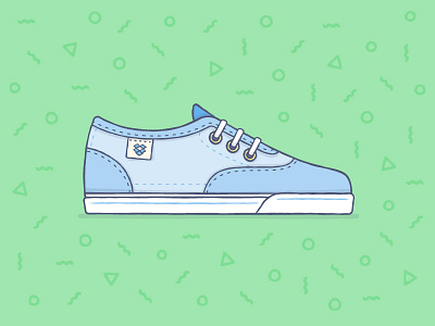 Dropkick SB color dropbox illustration pattern saved by the bell shoe